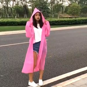 Jas Hujan Korea EVA Raincoat Poncho Transparan All Size Ringan Dewasa