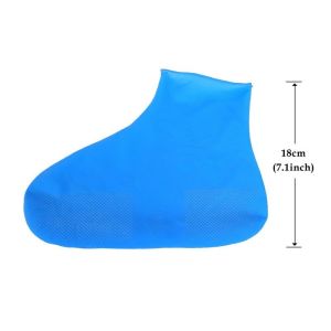 1Pair latex waterproof shoe covers Thickened wear-resistant shoe covers Rainy day non-slip waterproof shoe covers
