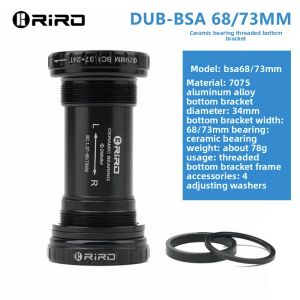RIRO Ceramic Bottom Bracket BSA Threaded DUB 29mm Spindle BC1.37 Threaded Bearing Cycling Component for MTB And Road Bikes