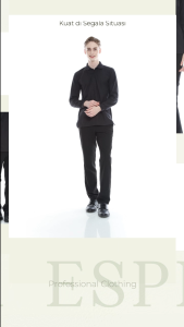 Esperanza Kaos Polo Shirt Lengan Panjang TPJ CTN Hitam