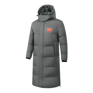 Graphene Long down Jacket Thickened Duck down Training Coat Men Women Art Exam over Knee Warm Outerwear Sportswear Casual Clothing
