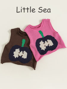 Fashionable Knitted Sweater Color Block  Design Girls Vest Baby Girls Clothes Autumn Spring Season Casual Style Polyester Fiber