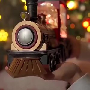 Christmas Gift Christmas Crystal Ball Ornaments LED Lights Train Santa Claus Merry Christmas Decoration for Home Party Xmas