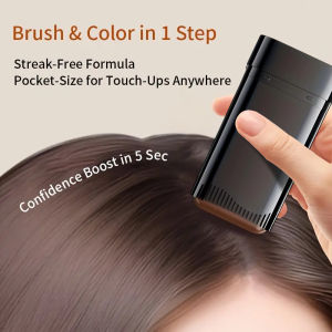 2in1 Hair Dye Stick with Comb Black Brown Coffee Long Lasting Temporary Hair Coloring Covered White Hairs Hairline Pen Washable