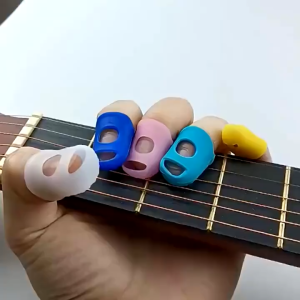 6pcs silicone finger protector anti slip guitar fingertip protector suitable for guitar ukulele