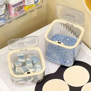 Laundry Pods Container Laundry Room Organization Box Laundry Powder Container for Laundry Beads Laundry Powder Storage