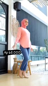 PROMO 100 Ribu Dapat 3 Kaos Wanita Lengan 7/8 Panjang Bawah Oval // Kaos Import Oversize Atasan Wanita // Kaos Polos Terbaru  100% Cotton Combed 24s