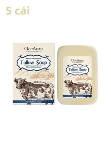 Xà Phòng Mỡ Bò Nguyên Chất OCEAURA 100g Dành Cho Da Nhạy Cảm - Dưỡng Ẩm Làm Dịu Xà Phòng Thủ Công Từ Mỡ Bò