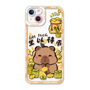 Three Rivers Motif Phone Case for Apple 17Promax iPhone 15Plus 16 Transparent 14 Cartoon Cute 12Mini Wealth Card Skin Balara Couple Full Cover Lens