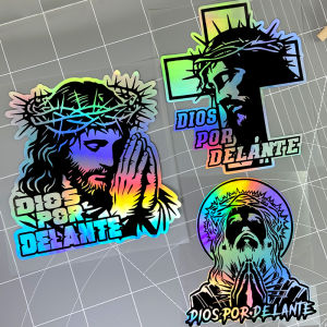 1PC God Light My Way Motorcycle Stickers Waterproof DIY Car Windows Rear Windshield Motorcycle Body Universal Jesus Vinyl Decals