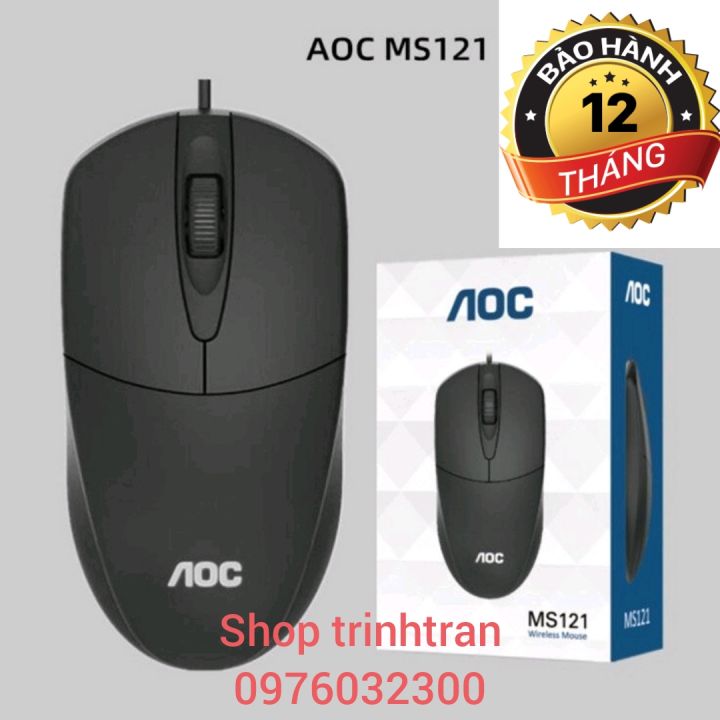Chuột MÁY TÍNH, Chuột máy tính có dây usb AOC MS121 miếng lót chuột độ ...