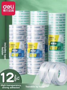 deli | High Adhesion Easy-tear Transparent Tape Super Cutting