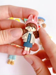 Nam châm hít dán dính tủ lạnh trang trí hình ảnh cô nàng tiểu thư dễ thương