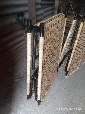 Rattan folding bed/Folding bed rattan