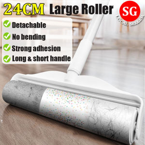 🇸🇬【SG stock】Dust Hair Roller Stick Retractable Fur Cat Dog Pet Clothes Cleaning Sticking Dust cleaner stick Paper Sticky Tearable Duster Remover Lints Catcher Lint Roller Dust Remover Sticky roller for floor Floor roller cleaner