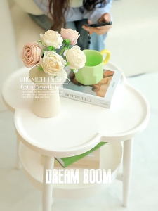 โต๊ะดอกไม้ ของตกแต่งบ้าน การออกแบบการจัดเก็บสองชั้น เคลื่อนย้ายได้ง่าย