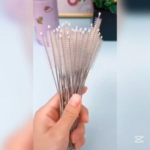 Straw Cleaning Brush Stainless Nylon Soft Hair Glass Tube Cleaner Brushes Reusable Straw Bottle Clean Brush Tools 吸管水草刷