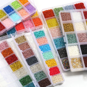ชุดลูกปัดแก้วทรงข้าว 7-24 ช่อง หลากสไตล์ หลากสี ชุดลูกปัดเม็ดเล็ก DIY ทำสร้อยข้อมือ ต่างหู เครื่องประดับ อุปกรณ์ทำเครื่องประดับ