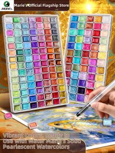 Marie’s | Pearlescent Portable Student Paint Set Supplies Glitter Gold Dust Travel Special