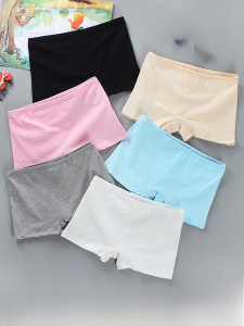 กางเกงบ็อกเซอร์ชายเด็กผ้าฝ้ายแท้ กางเกงชั้นในเด็กผู้หญิง กางเกงขาสั้นทรงห้ามมือแบบปลอดภัยสำหรับเด็กวัยกลางคนและวัยรุ่น