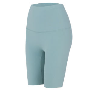 High-Waist Five-Quarter Sharkskin Yoga Shorts Womens Fitness Running Pants Breathable Moisture-Wicking Cycling Shorts
