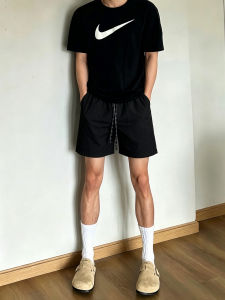 LIUBU | Black Check Patchwork Quick-dry Shorts Casual