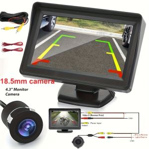 4.3 Inch HD Digital Rear View Backup Camera Easy Setup for Car Parking Assistance Compatible with Pickup SUV Truck Trailer