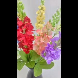 Dekorasi Pernikahan & Ruang Tamu dengan Bunga Hyacinth & Daun Oval 74cm