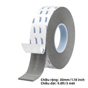 Tesa | Băng Keo Xốp Acrylic Hai Mặt Dính Chắc Tesa Chống Thấm Nước Rộng 20mm Dài 3m Dùng Cho Ô Tô Và Gia Đình