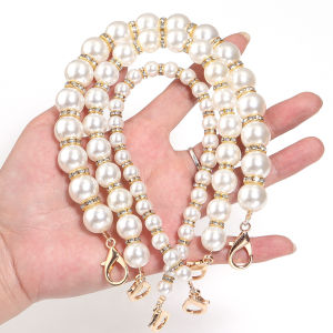 Pearl Bag Strap Handbag Chain Hand Carry Short Shoulder Strap White Large Pearl Mobile Phone Chain Lanyard DIY Extension Chain