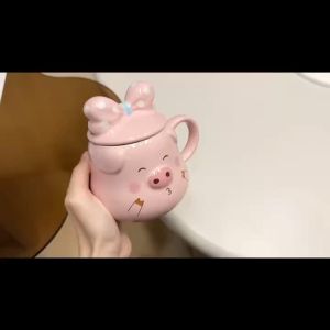 Quà Tặng Sinh Nhật Dành Cho Các Bạn Nữ Bạn Gái  Cốc uống nước bằng sứ hình heo dễ thương Món quà rất ý nghĩa ZZB