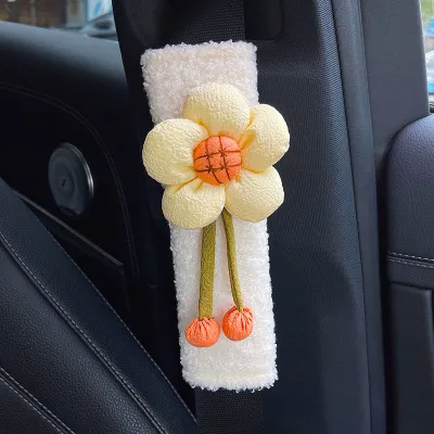 Soft Creative Cartoon Car Seat Belt Shoulder Protector Cover Interior Vehicle Decoration Anti-wear Cute Animal Design