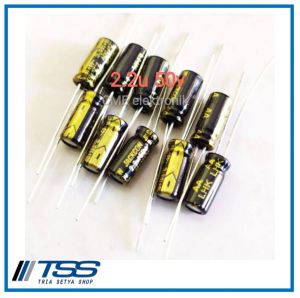 5pcs Elko 2.2u 50v / 2.2uf 50vol / 2.2 uF 50 Volt Elco kualitas baik