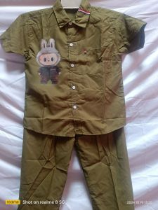 Stelan kemeja Labubu anak