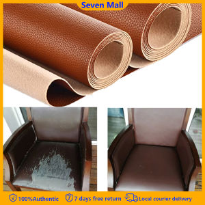 Seven mall 50*137cm DIY Self Adhesive Leather Fix Patch Sofa Repair Subsidies PU Fabric Stickers Leathers Stickers Faux Synthetic Stick On Fabric For Sticky Repair Patch Patches Scrapbook