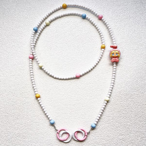 Original Long Handmade Mobile Phone Chain Crossbody Lanyard Portable Anti-Lost Beaded Strap DIY Acrylic Mobile Phone Accessories