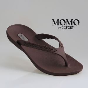 Sandal Jepit Wanita Korea Terbaru Bahan Karet Premium GOFORT MOMO MAHOGANY Sendal Japit Cewek Korean Style Model Kekinian Simple Elegan