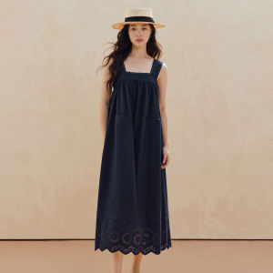 INMAN | Resort Style Lace Strap Hollow Out Embroidered Summer Women Dress