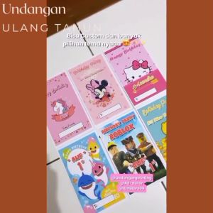 Undangan Ulang Tahun Anak TULIS SENDIRI 20 PCS