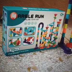 113PCS/142PCS/197PCS Marble Run Build Race Puzzle Ball Rolling Building Blocks Kids Toy Educational Learning