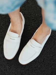 Soft Sheepskin Flat Bottom Loafers Anti-Fall Comfortable Casual Shoes for Women Jo&Parsons Simple Life Brand Rubber Outsole