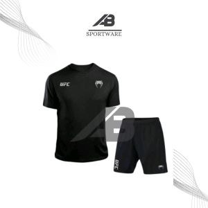 Baju Setelan Olahraga Running Pria 1 Set Kaos dan Celana Lari Runing Bahan Dryfit