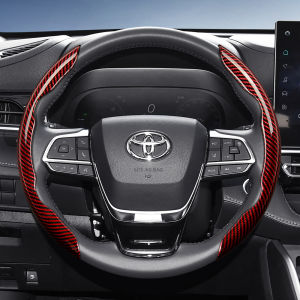 Vỏ Bọc Vô Lăng Bằng Sợi Carbon Cho Toyota - Thiết Kế Phân Đoạn Bền Bỉ Tháo Lắp Nhanh Tương Thích Với Rav4 Hilux Camry Yaris Corolla Cross Kluger Grand Highlander Tacoma Tundra Sequoia 4Runner C-Hr