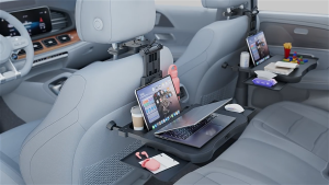 ถาดวางของหลังเบาะรถยนต์ โต๊ะวางของบนพวงมาลัยขยายได้ โต๊ะวางของกินในรถ สำหรับ SUV รถบรรทุก และรถตู้