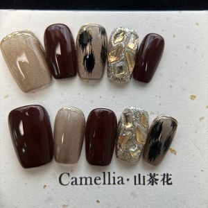 Handmade Wearable Nail Art Pure Handmade Style Autumn Winter New Arrival Short Square Shape Gentle Color Series Normal Size
