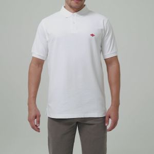 Lee Cooper Polo Shirt Basic Diamond Logo White