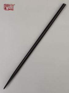 Tang San Customizable Hairpin Extended Length Black Ebony Wood Hair Accessory with Original Design Engraved Gift