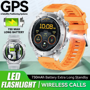 2025New Waterproof Rugged Smart Watch For Men GPS Smartwatch Outdoor With Emergency Lighting Compass 730mAh For HUIAWE Bracelet