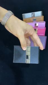 Kotak Kartu Nama Aluminium & Hard Case Leather Dompet Card Holder Pria Mewah