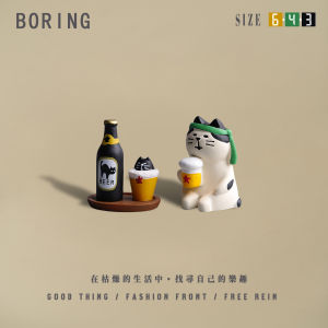 Adorable Resin Cat Figurine Small Drink Office Desk Decoration Car Decor Gift Soft Cute Healing Home Decorations Handmade Craft